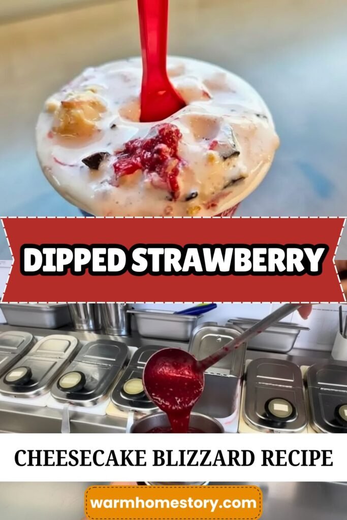 Dipped Strawberry Cheesecake Blizzard