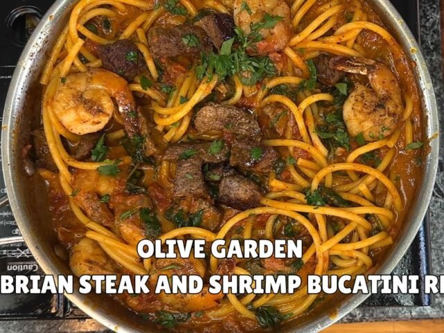 Olive Garden Calabrian Steak And Shrimp Bucatini Recipe