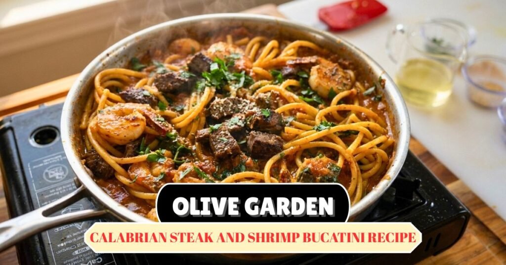 Olive Garden Calabrian Steak And Shrimp Bucatini Recipe