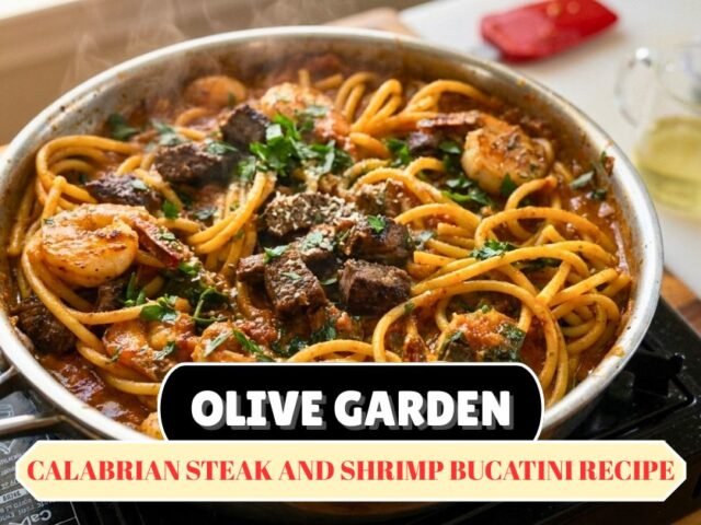 Olive Garden Calabrian Steak And Shrimp Bucatini Recipe