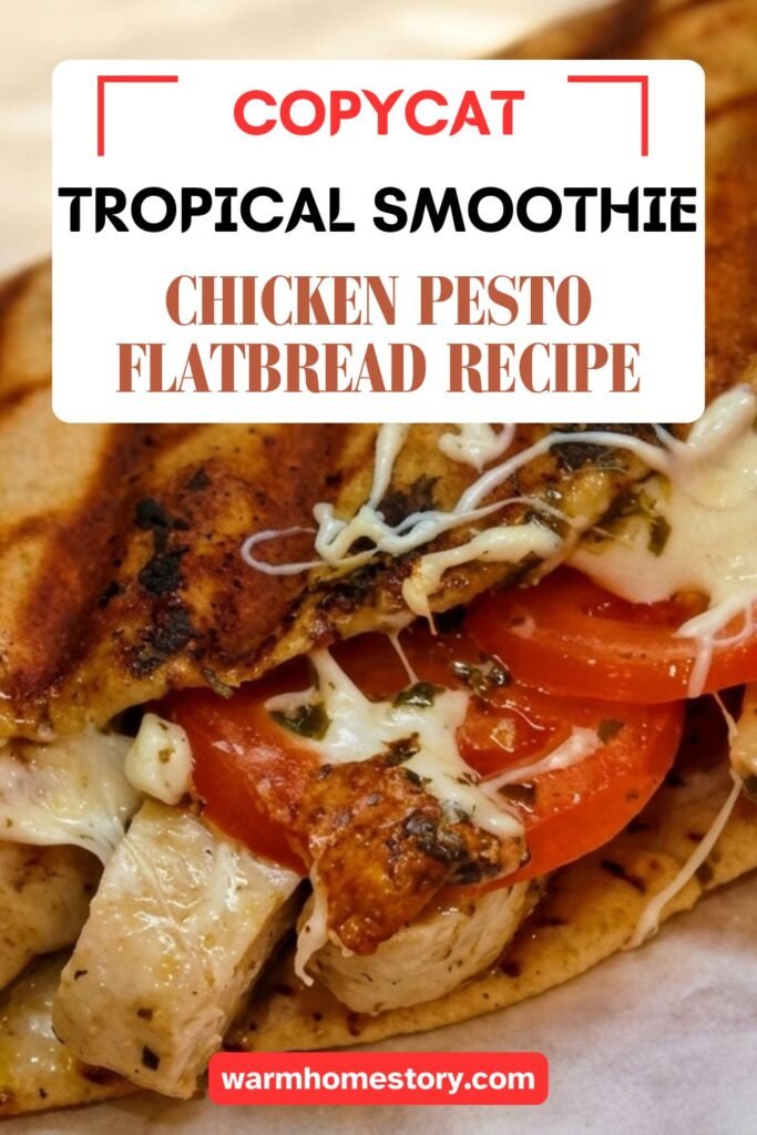 Tropical Smoothie Chicken Pesto Flatbread Recipe