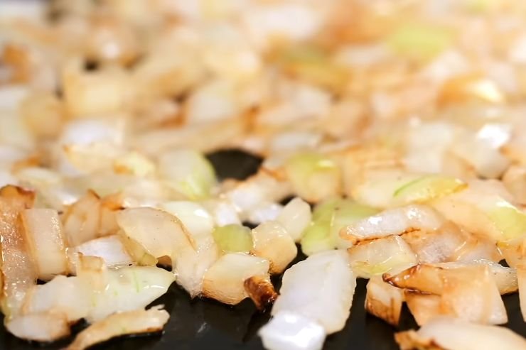 Cook the peppers and onions