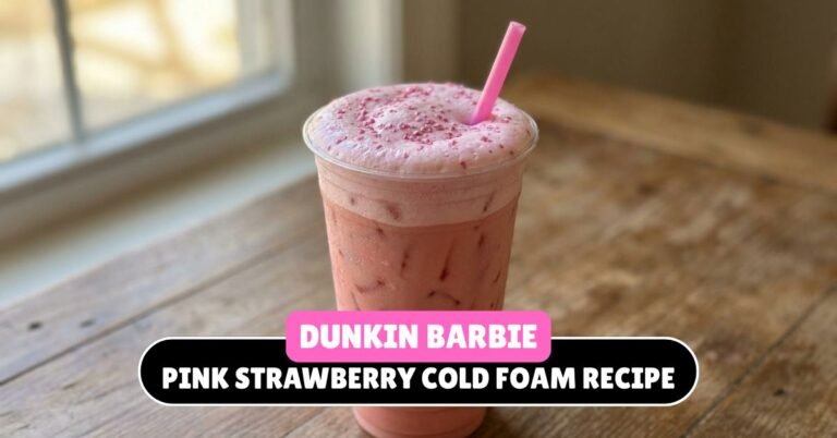 Dunkin Barbie Pink Strawberry Cold Foam Recipe