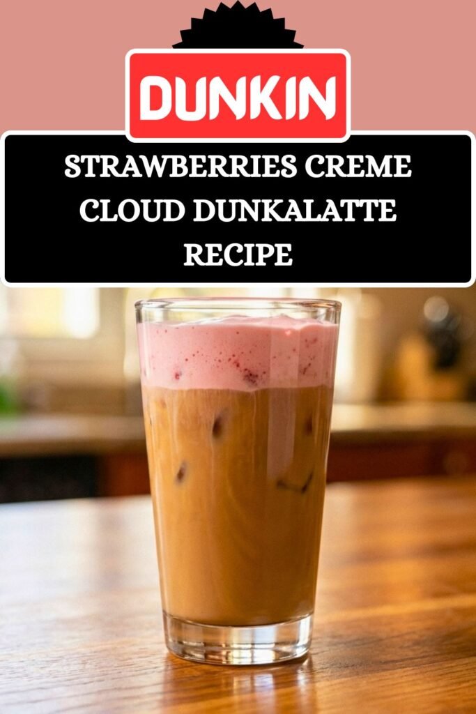 Dunkin Strawberries Creme Cloud Dunkalatte
