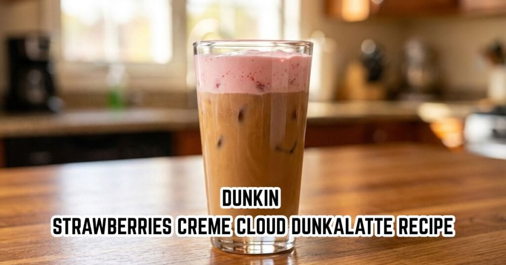 Dunkin Strawberries Creme Cloud Dunkalatte Recipe