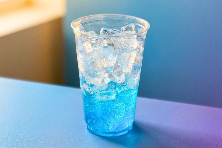 Pour the Blue Raspberry Syrup