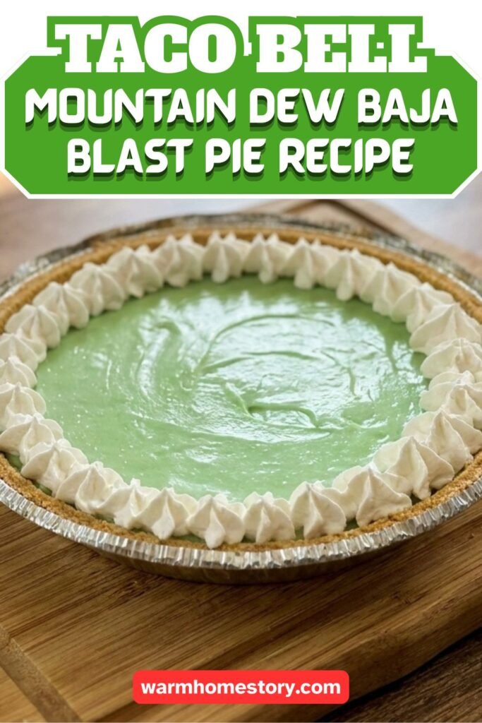 Taco Bell Mountain Dew Baja Blast Pie