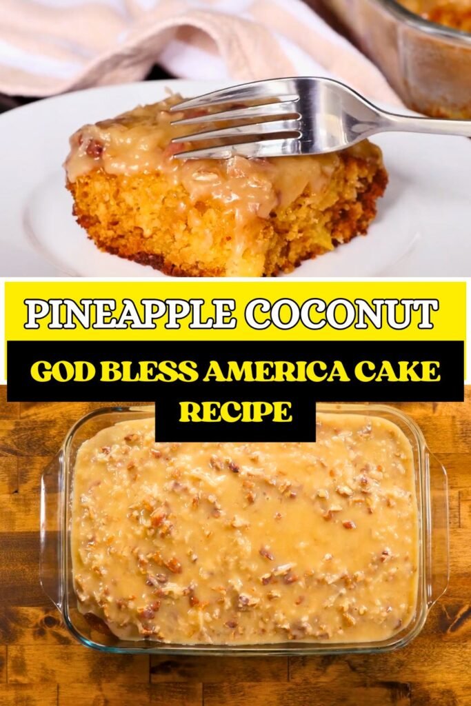 Pineapple Coconut God Bless America Cake Recipe