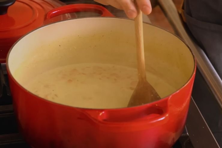 Add the Broth and Half-and-Half