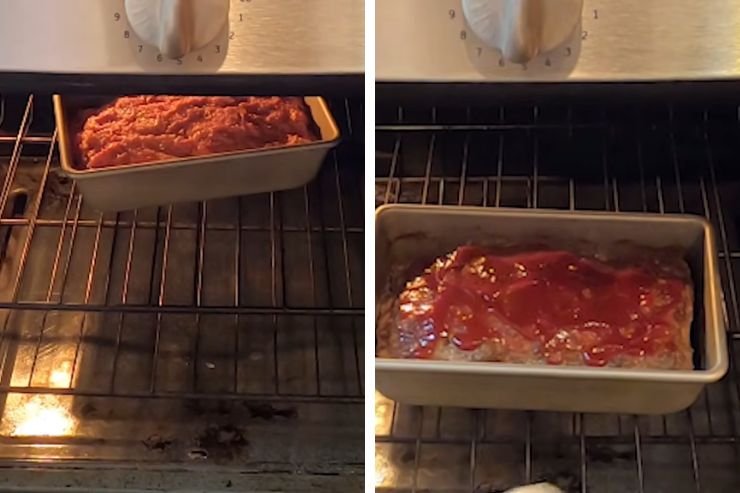 Bake the meatloaf