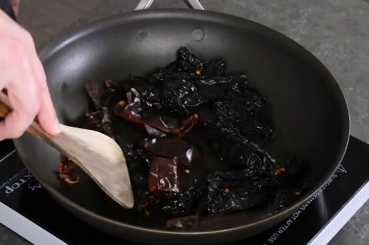 Toast the Dried Peppers
