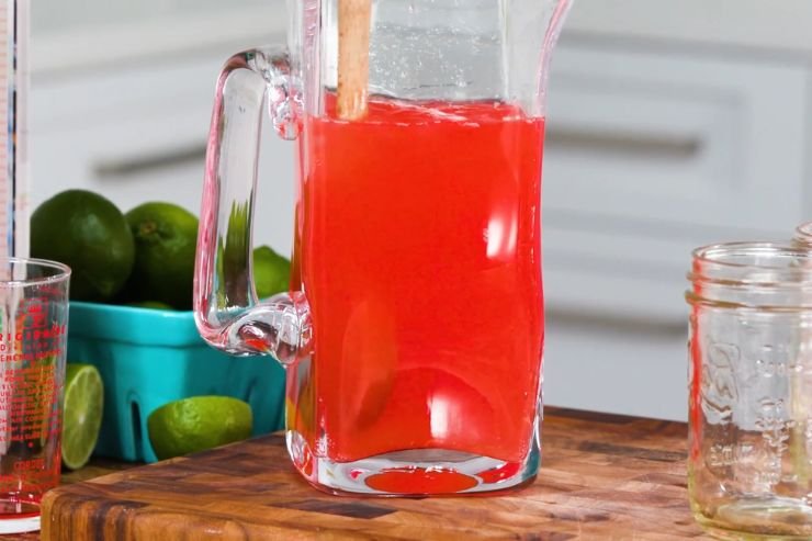 Stir gently, just once or twice